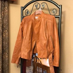 Leather motto jacket